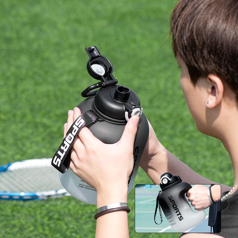 Sport Water Bottle With Straw Water Bottle Items Fitness Plastic Cup Portable Students School Travel Big Bottles