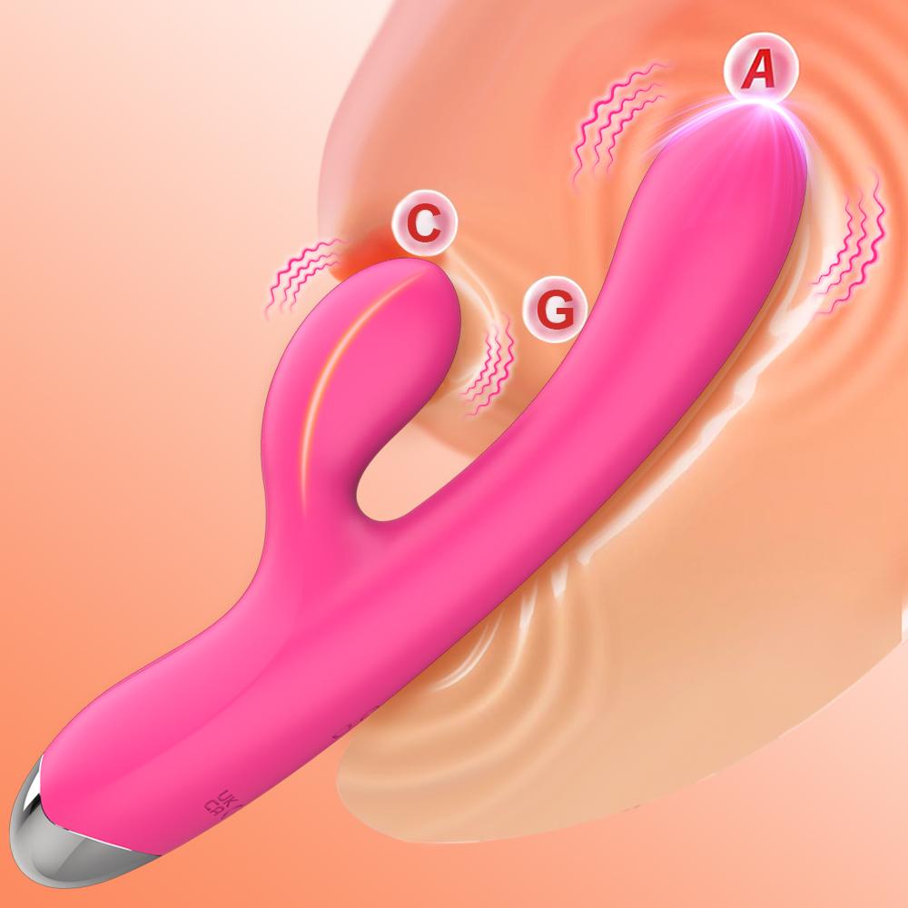 Powerful Rabbit Vibrator Female for Women G Spot Clitoris Stimulator Vagina Nipple Massage Dildo Silent Adults Sex Toy for Women