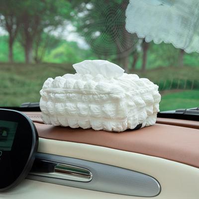 Puff Blume Auto Taschentuchbox Hängend Schleife Auto Hängend Serviettenhalter Weich Platzsparend Papierorganisator Aufbewahrungstasche