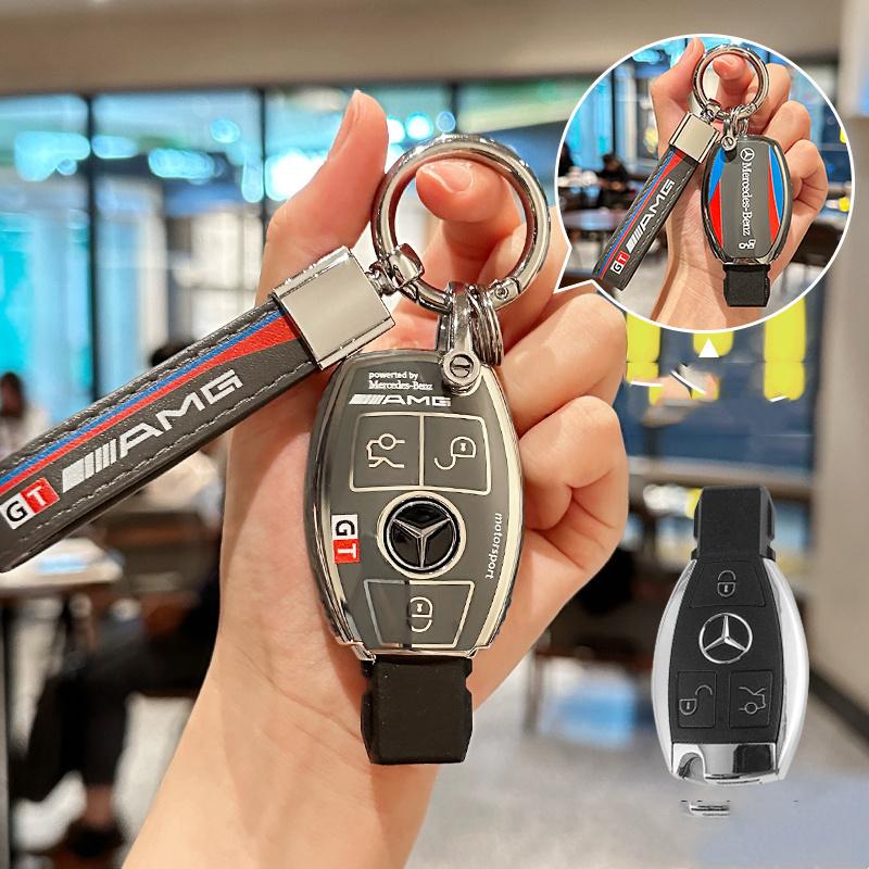 CRX1 New TPU Car Logo Smart Key Case Cover Shell Accessories For Mercedes Benz AMG A B C E GL S GLA GLK CLS Class W463 W204 W176 W205