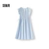 Semir Women's Puff Sleeve Bowknot Maxi Dress