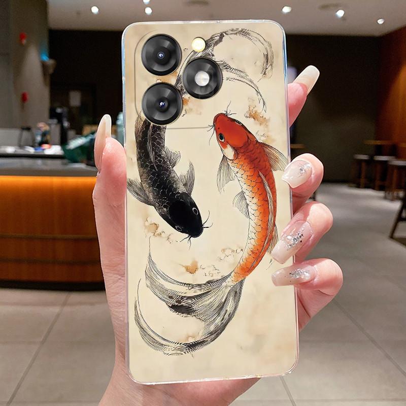 For itel A50 A50C A60 A60S A70 A80 Case Luxury Awesome Cute Cool Dragon Boys Girls Soft Silicone Back Covers Transparent Bumper