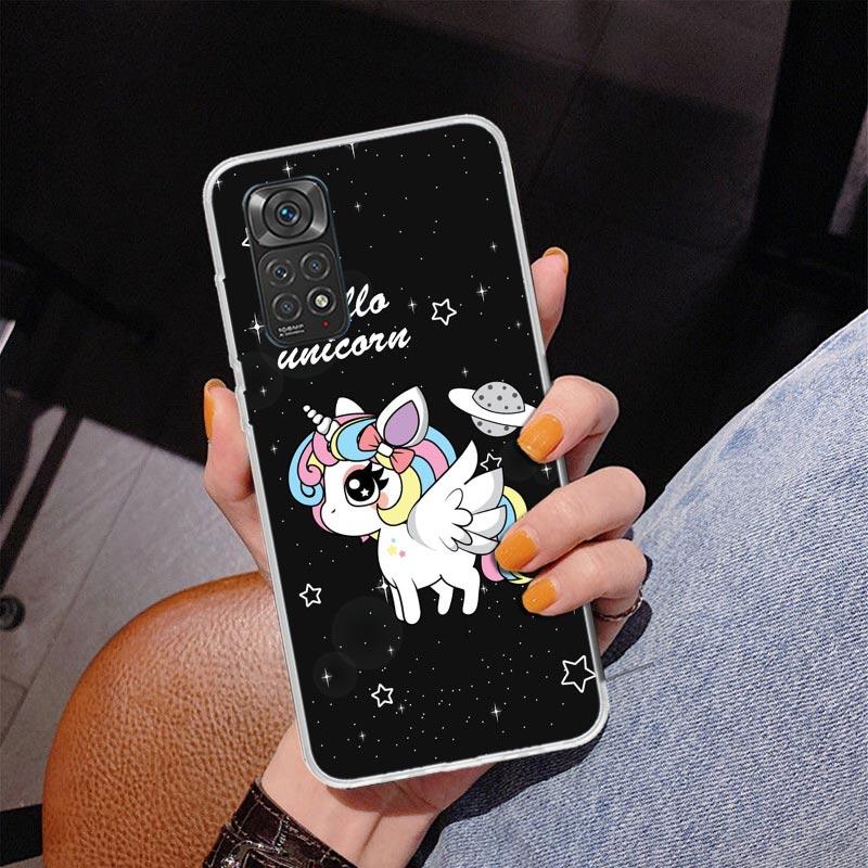 Pink Unicorn Rainbow Phone Case For Xiaomi Redmi Note 15 14 13 12S 12 11 Pro Plus 14S 11S 11E 10 10S 11T 5G Personalized Cover R