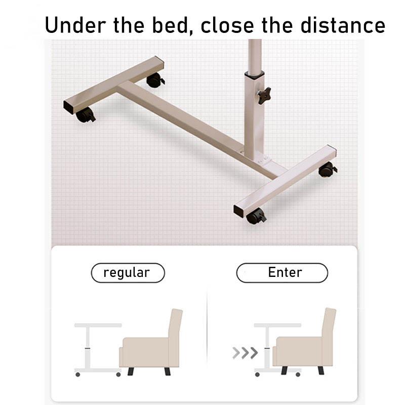 Adjustable Bedside Laptop Table With Wheels Foldable Mobile Computer Desk Small Table Study Desk Simple Lazy Wood Bed Side Table Sofa Side Table