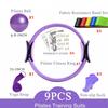 9Pcs/Set Yoga Fitness Kit with Pilates Ring Yoga Ring Ball Grip Socks 5 Booty Resistance Band Stretching Belt Home Gym Fitness Equipment