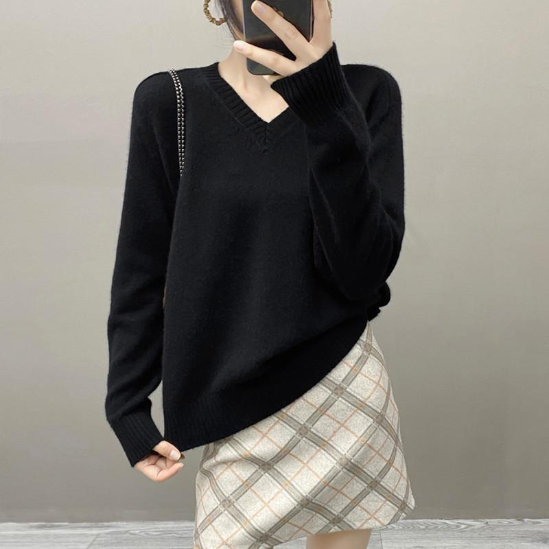 Qinghe 100% Kašmírový Dámský Svetr - Ultra Měkký Luxusní Zimní Pulovr