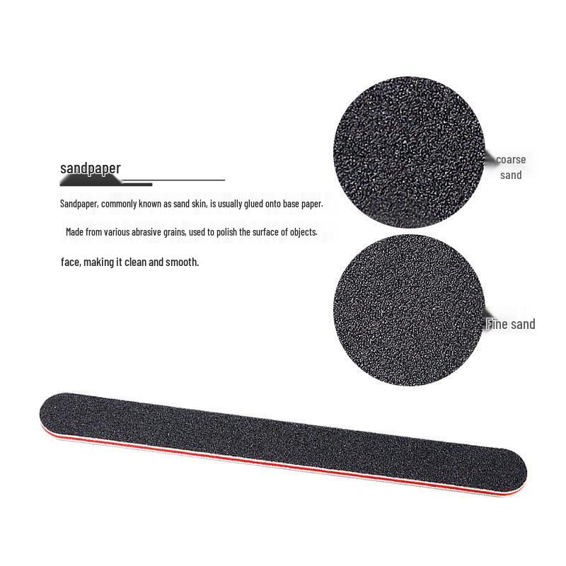 Rood Hart Zwart Zand Geurloze Nagelknipper en Polijstblok - Dubbelzijdig voor Vormgeven & Polijsten.