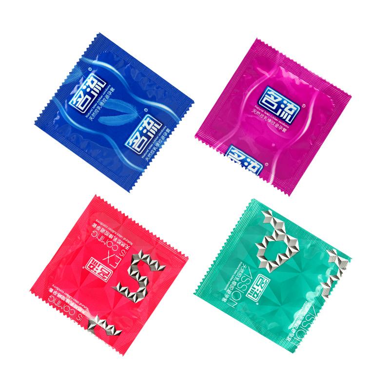 Small Condom 49mm 24 Pcs/Pack 4 Types Four In Love Nautural Latex Dots Pleasure Rubber Penis Condoms for Men