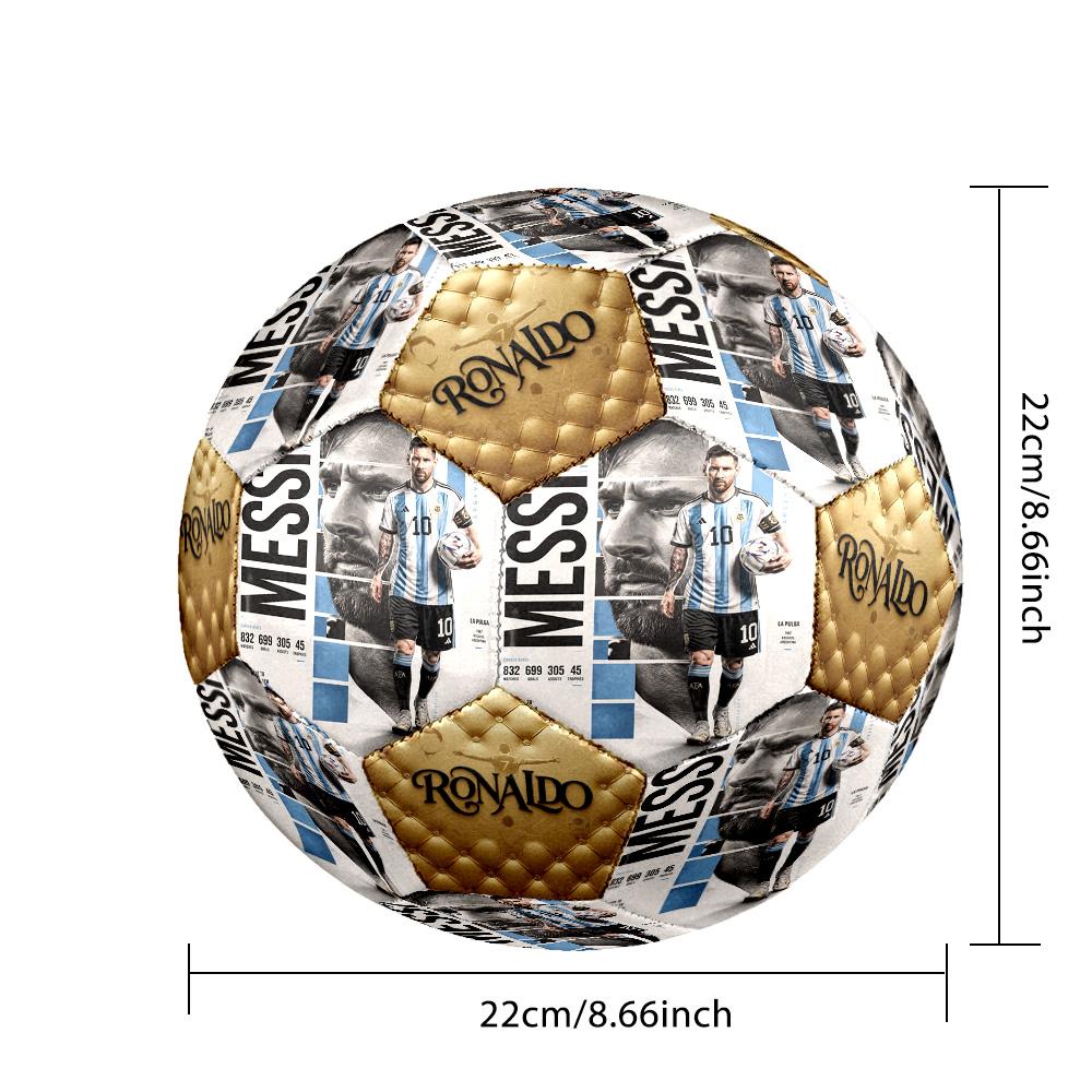 Ronaldo's Argentina's Messi: Legend Motion Soccer Ball Size 5 Football Machine Sewn Indoor/Outdoor Training and Matches