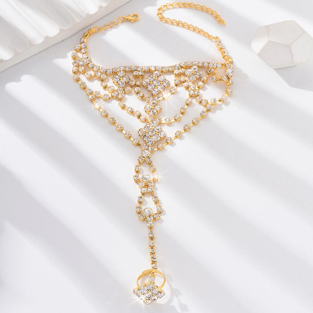 1PC Women's Fashion Trend Multi-layer Design Ankle Chain Zircon Accessories, Suitable for Dates, Parties, and Holiday Gifts