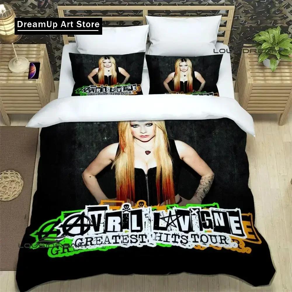 3D Print Fashion Avril Singer Lavigne Bedding Set Boys Girls Twin Queen Full Size Duvet Cover Pillowcase Bed Adult Bedroom