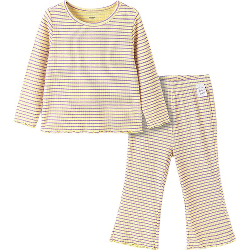 BalabalaOne Kids' Fall Anti-Bacterial Striped Pajama & Loungewear Set