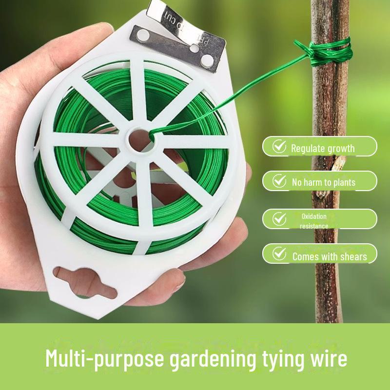 Plastic-Coated Garden Tie Wire with Cutter for Plant Support