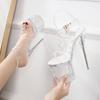 Fashion 19cm New Sexy Sandals Thin Heel Waterproof Platform Banquet Show Transparent Crystal Open Toe High Heels
