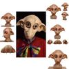 Máscara Realista Cosplay Elfo Dobby Fantasia de Halloween Adereço de Chapéu Marrom Látex Estilo Animal