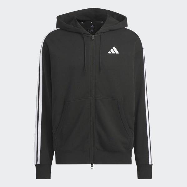Adidas Unisex Essential 3 Stripes Full Zip Hoodie