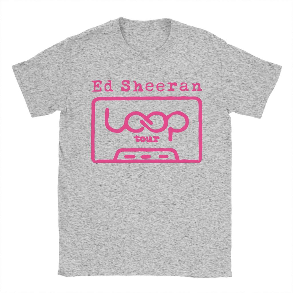 Ed Sheeran Loop Tour Tshirt Beach Cotton T Shirts For Man Novelty Design Tee Shirt Shortsleeved Y2k Fun Top Tees