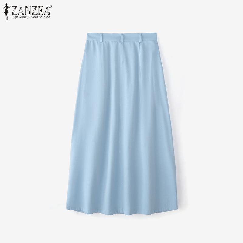 ZANZEA Lässige, einfarbige, lockere Midiröcke für Damen