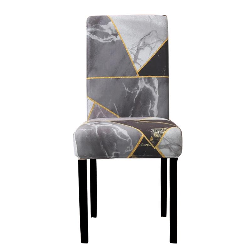 Printed Chair Cover Elastic Kitchen Seat Cover Stretch Spandex Chair Covers for Dining Room Wedding Hotel Banque… More