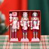3/4/5Pcs Colorful Soldier Puppet Pendant Painted Nutcracker Doll Nutcracker Puppet  Desktop Decor