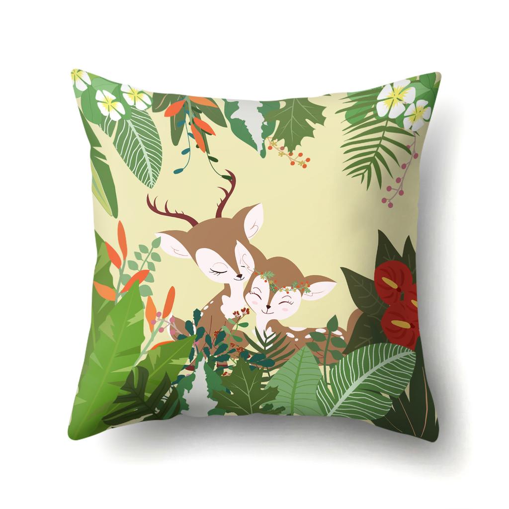 Tier Geometrische Figur Einseitiger Kissenbezug Büro Umarmungskissenbezug Taillenkissenbezug Polyester Einfacher Sofakissenbezug