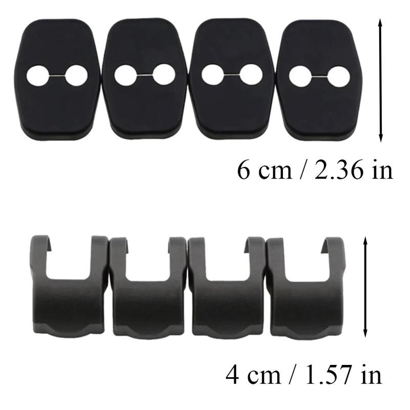 For Peugeot 208 308 408 2008 3008 Citroen C4 8Pcs Car Door Latch Buckle Cover Door Stopper Limiter Protective Cover