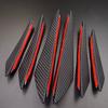 6 Pcs  Universal Carbon Fiber Car Front Bumper Fin Splitter Spoiler Canard Valence