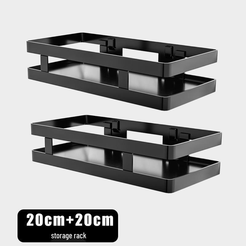 Metalowy stojak do przechowywania montowany na ścianie, odporny na rdzę: Bez wiercenia Półka kuchenna na przyprawy i łazienkowa