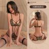 Sexy Hollow Out Bandage Leopard Cos Erotic Wild Beauty Lingerie Sex Cat Cosplay Uniform Passion Temptation Three-Point Bodysuit