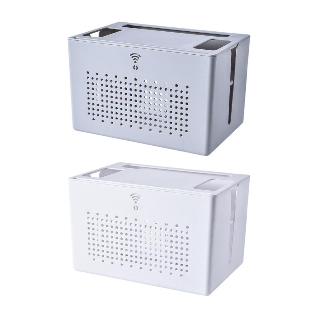 Router Storage Box Router Cover Space Saving Portable Multipurpose Wire Storage Organization Desktop Organizer for Home