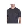 STONE ISLAND Unifarbiges Logo Rundhals Kurzarm T-Shirt Herren Oberteile Anthrazit K1S152100039S0013-V0065