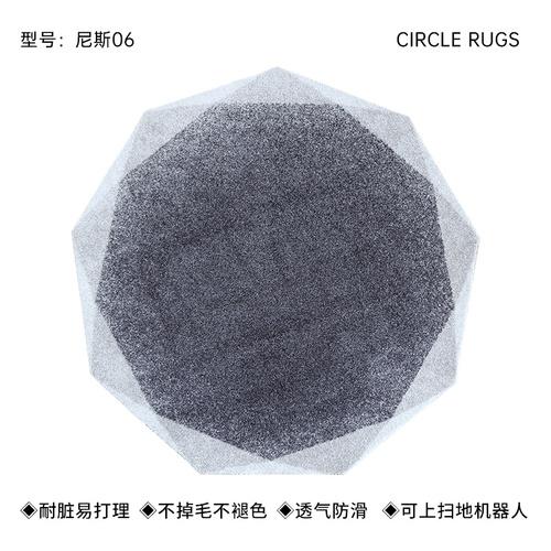 

Nordic Style Bedroom Decor Plush Carpet Fluffy Soft Round Rug Light Luxury Carpets for Living Room Home Thick Non-slip Floor Mat 80x80cm