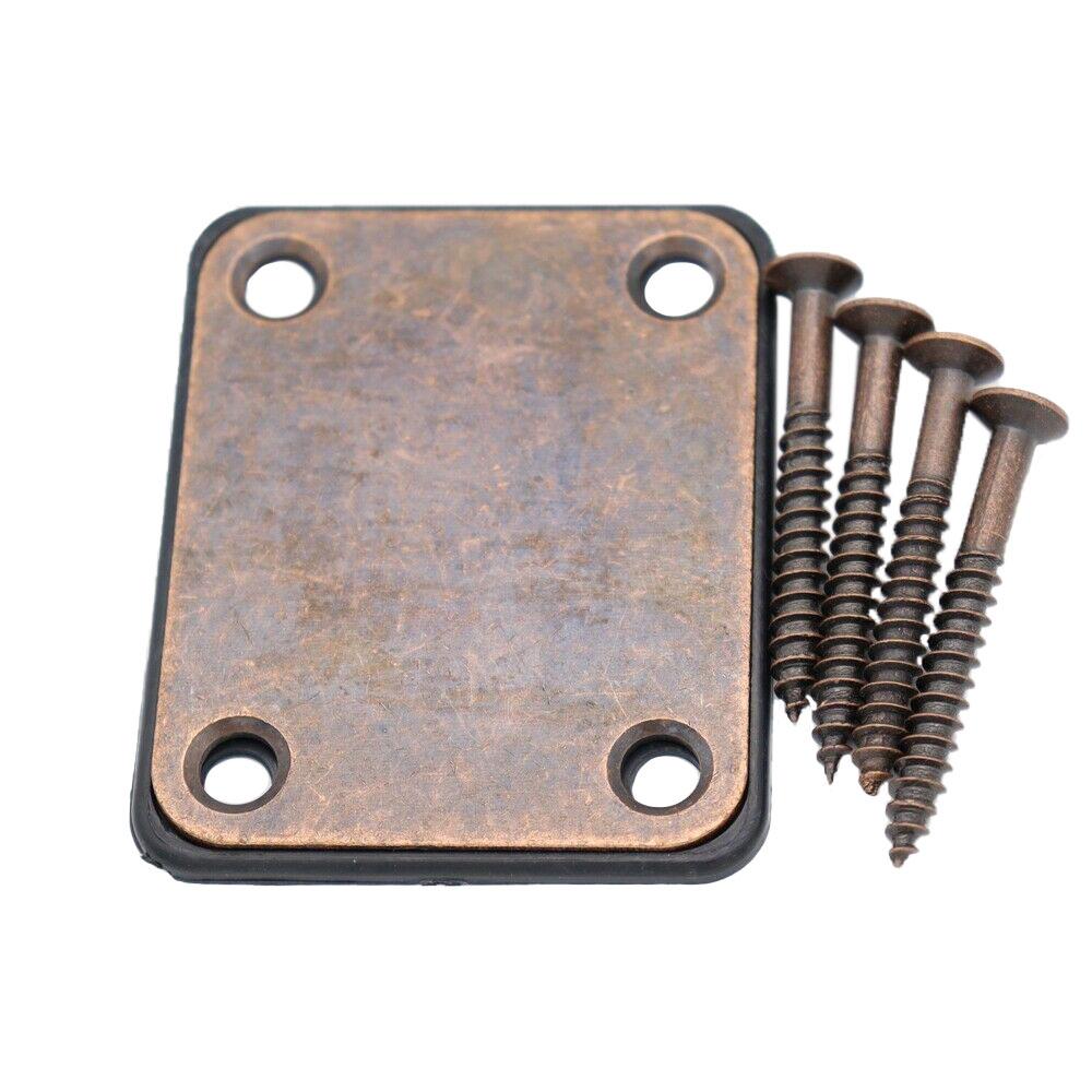 1Set Electric Guitar Neck Plate With Screws For St Tl Guitar Jazz Bass Replacement Guitar Accessories 6Coloer