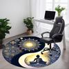 1pc Yin Yang Meditation Chair Carpet for Office Non-Slip, Machine Washable Rug for Office, Room - Holiday Decor, Machine Made Yy251016074