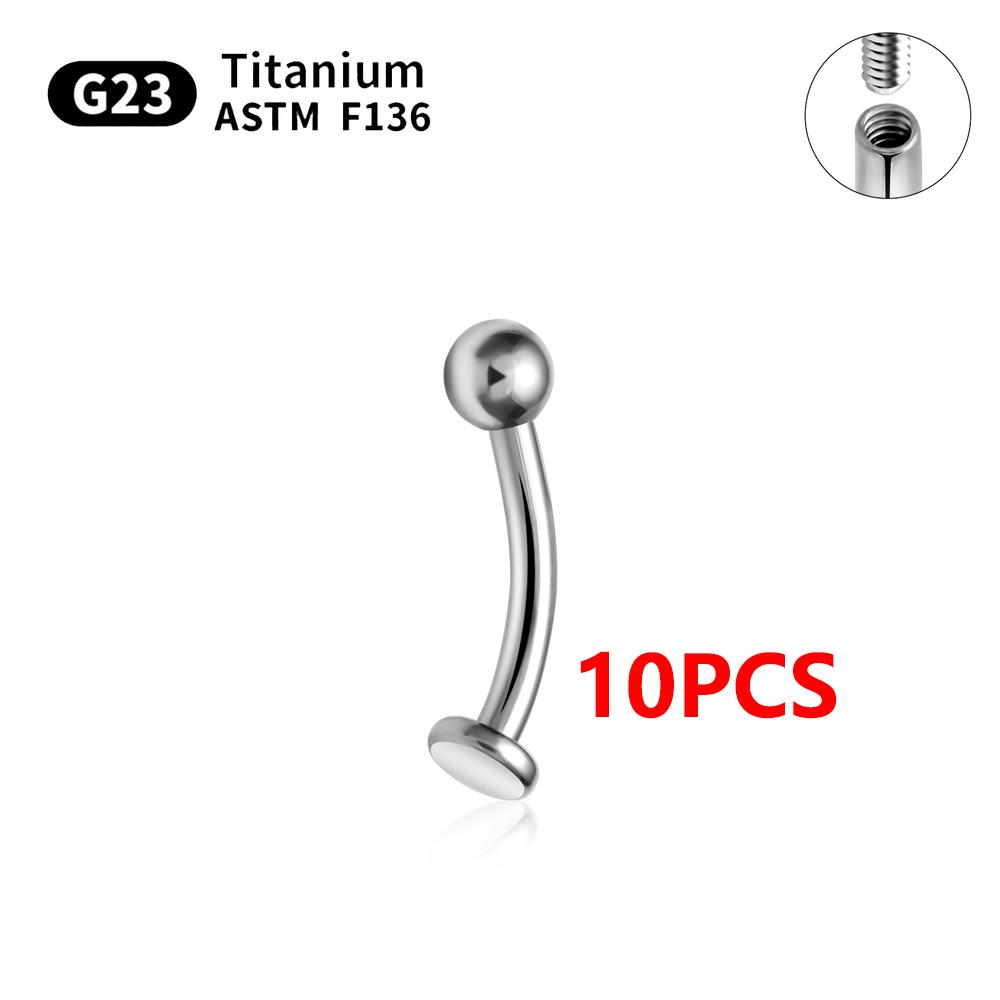 

ASTM F136 Titanium 14G Belly Button Rings piercing set Nose Stud Labret Lip Stud Earring Eyebrow Body Jewelry For Women 1.6X8X5mm&Navel & Bell Button Rings&Body