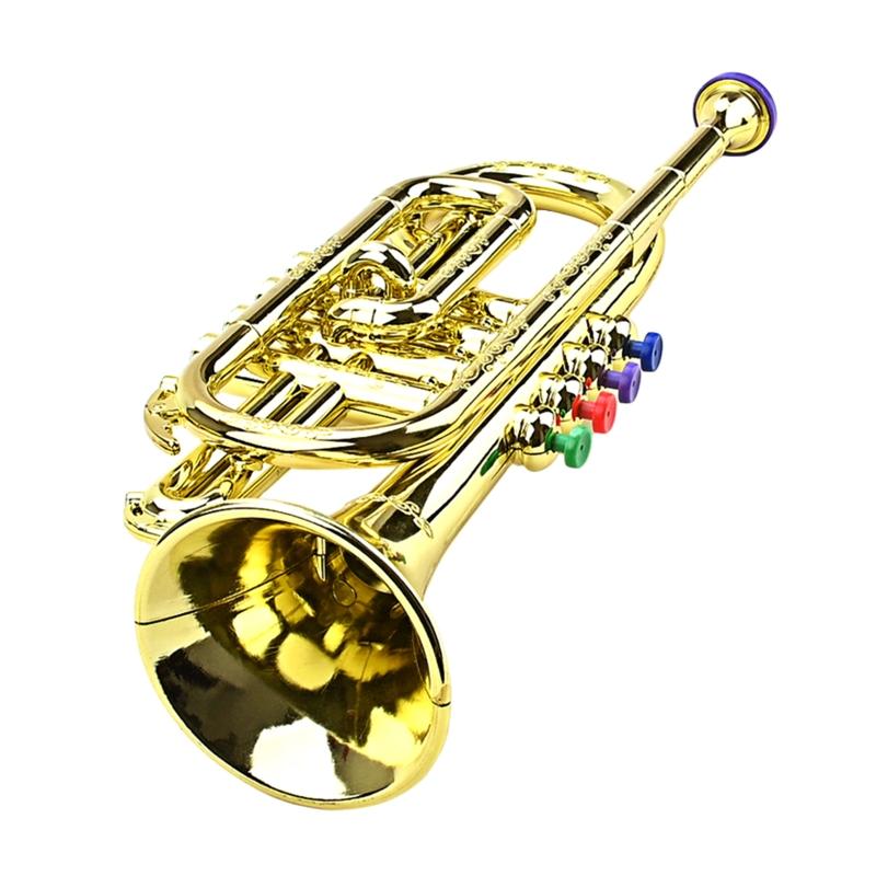 

Children Trumpet Kids Trumpet with 4 Colored Keys for Early Developmental Toy 1