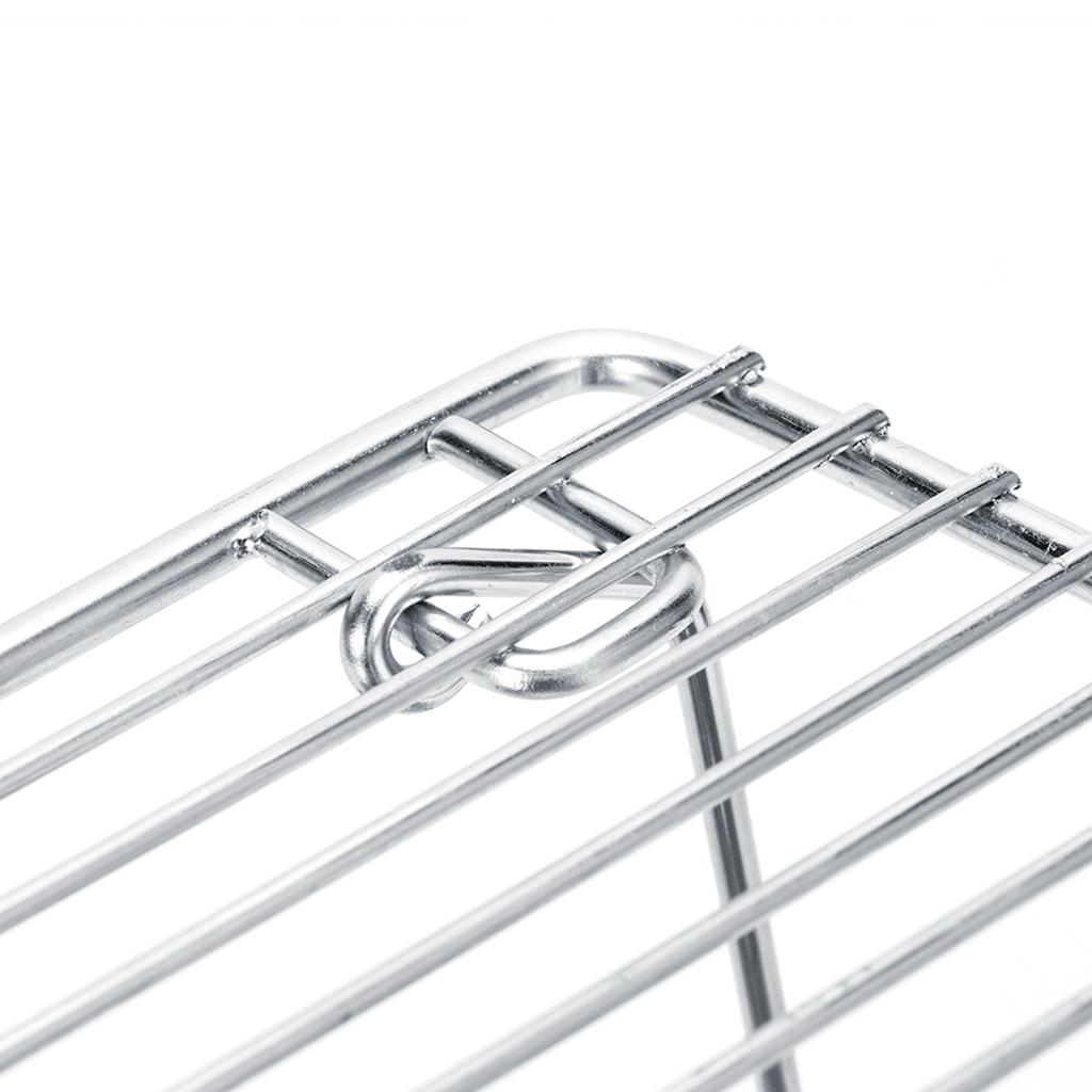 3Pcs Set Stainless Steel Portable Folding Barbecue Grill BBQ Grilling Rack Tray Clip Set