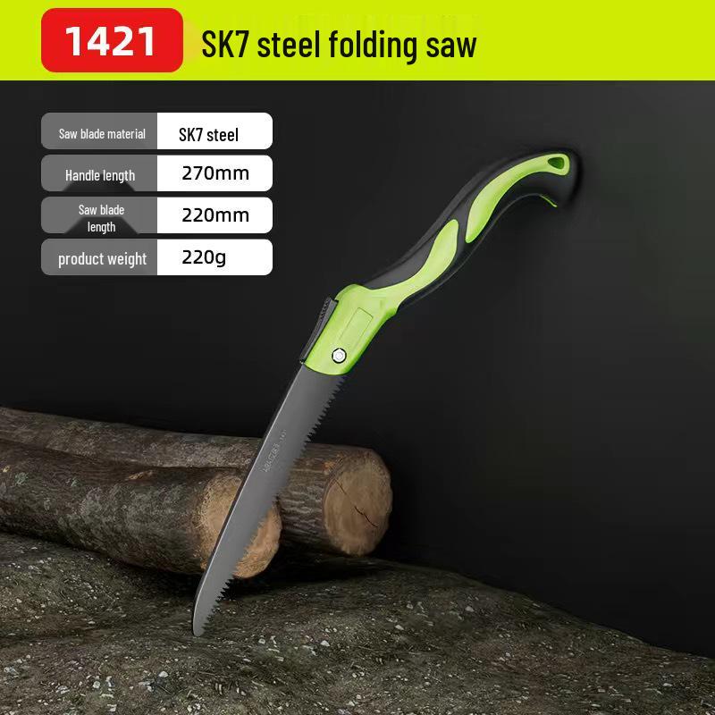 Arizzo Portable Folding Manganese Steel Hand Saw - Sharp, Wear-Resistant, Ideal for Woodworking & Household Use