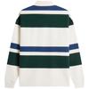 Tommy Hilfiger American Style Floral Embroidery Striped Loose Long Sleeve Polo Shirt Men Tops MW0MW43064