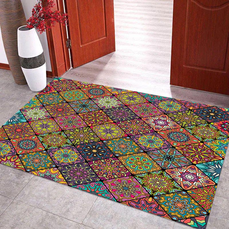 Retro etnický styl koberec vstupní rohožka do dveří obývací pokoj ložnice koberec ke konferenčnímu stolku protiskluzová oděruvzdorná rohožka ke dveřím
