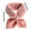 Korean Windproof Women Faux Fur Rabbit Knitted Wool Scarf Thicken Neck Guard Scarves Warm