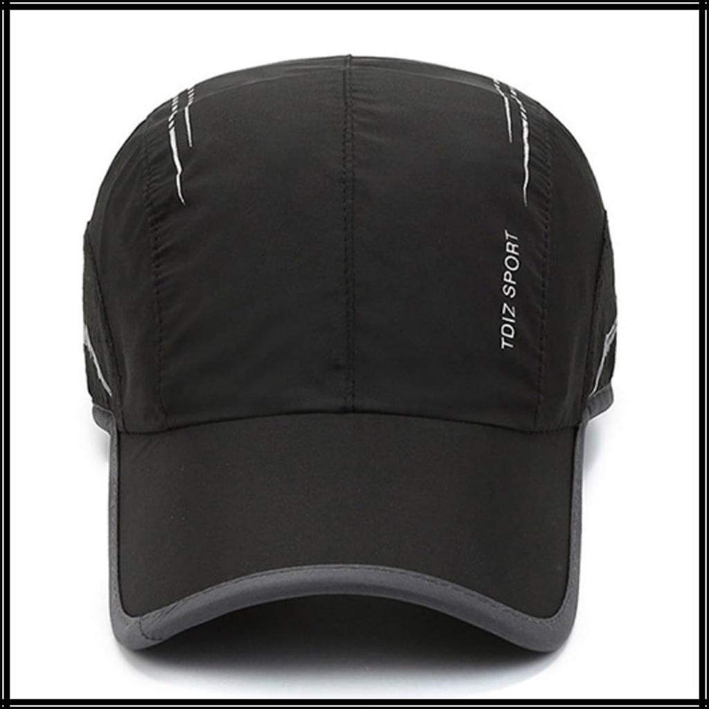 CZA089 [White Fang] Cap, Hat, Sunshade, Mesh, Outdoor, Sports, Simple, Casual, Men's, Women's, (Navy)