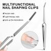 Multifunktionale Edelstahl-Nagelkunst-Formgebungspinzette Kreuz-Nagelclip Maniküre Acryl-Gel-Modellierwerkzeug DIY Maniküre-Werkzeug
