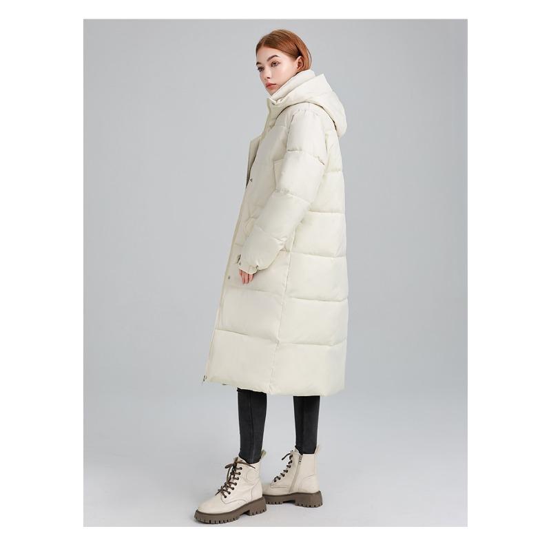 New Style Cotton Coat for Women, Knee-length Cotton Coat, Women's Hooded Thickened Winter Cotton-padded Jacket