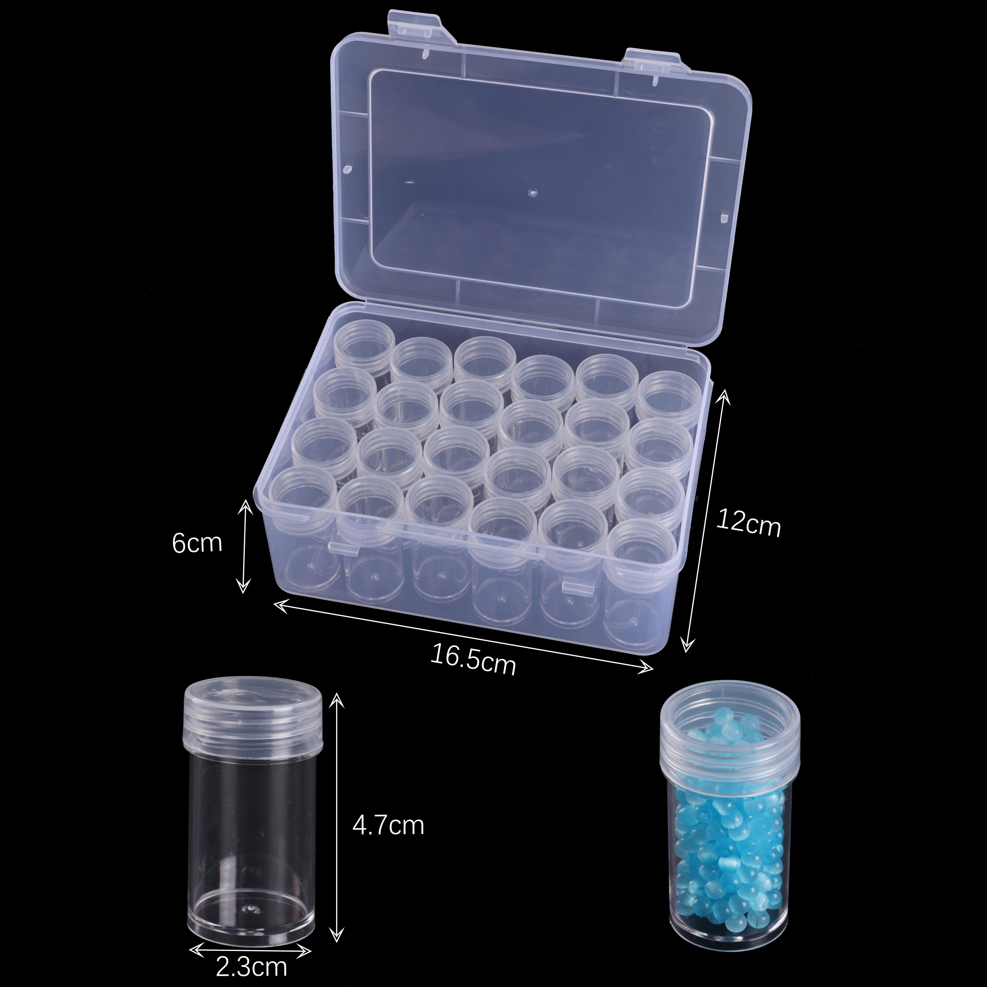 

Прозрачный пластиковый органайзер на 15-56 ячеек для хранения фурнитуры для бисероплетения