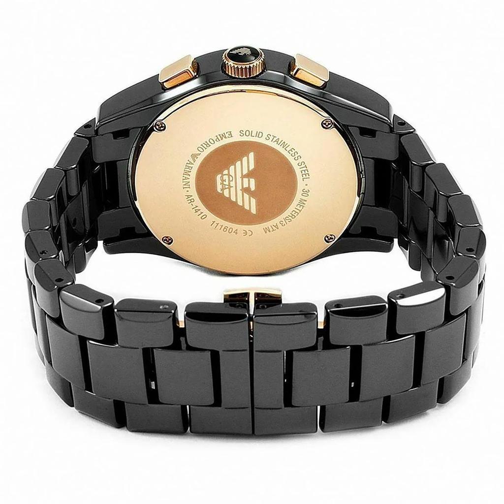 Emporio Armani Montre chronographe Ceramica AR1410 pour homme avec cadran noir