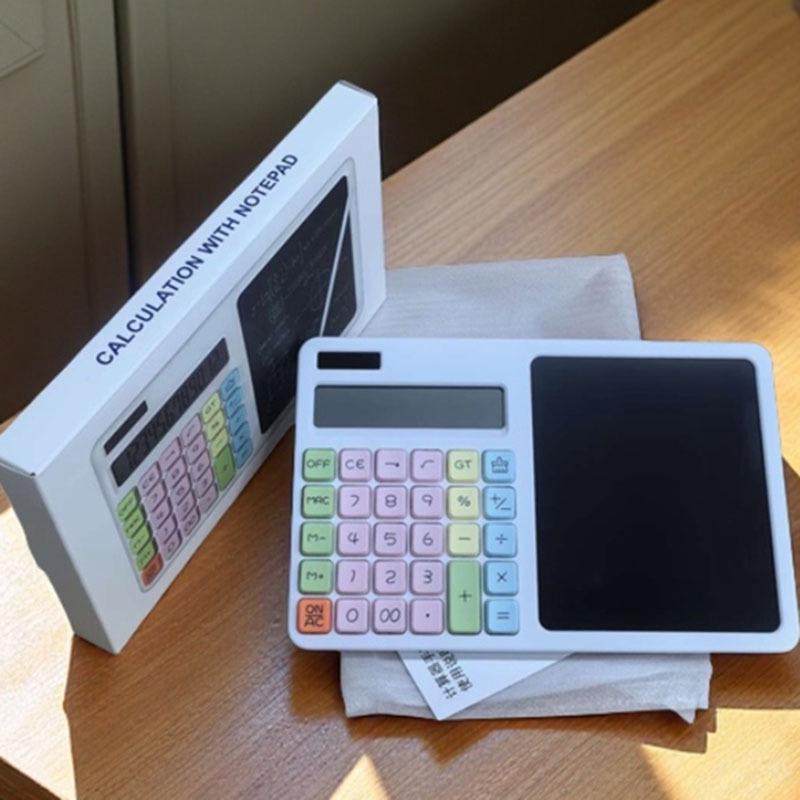 Solar Handwriting Pad Calculator with Large Font – Ideal for Office & Study, Great as a Gift