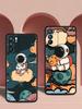 Cartoon Cute Cosmonaut Phone Case For Oppo Reno 13 12 11 10 7 F Find X5 X6 A98 A80 A79 A78 A57 A54 A31 A17 Pro 5G Soft TPU Cover