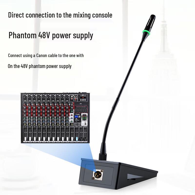 Weishu WS-2828+GD42C Wired Gooseneck Condenser Microphone (CN version)