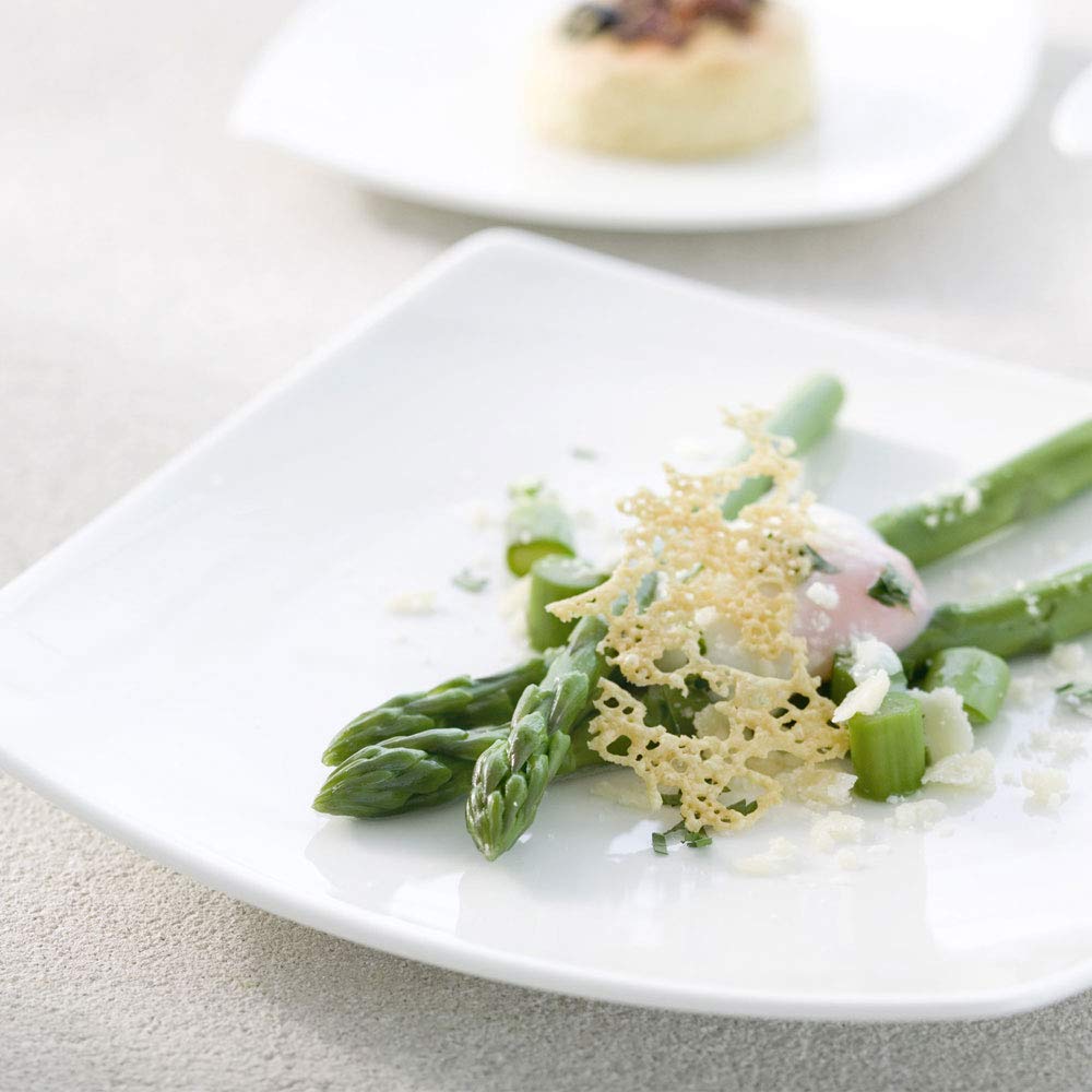 NARUMI Styles Plate, 24cm Diagonal, White, Simple and Stylish Square Lunch Plate, Single Plate, Microwaveable, Dishwasher Safe, 50481-5183